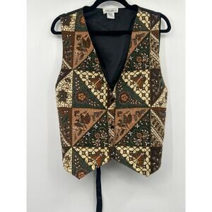 Dalin Patchwork Cotton Vest One Size Fits Most Boho Festival Cottagecore Size M?